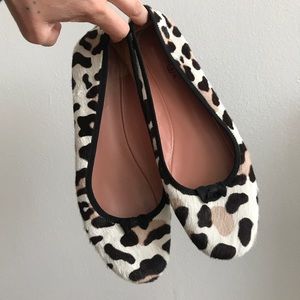 Alaia Ponyhair Leopard Ballet Flats 39